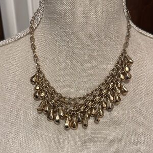 Chic Lightweight Gold Teardrop Necklace